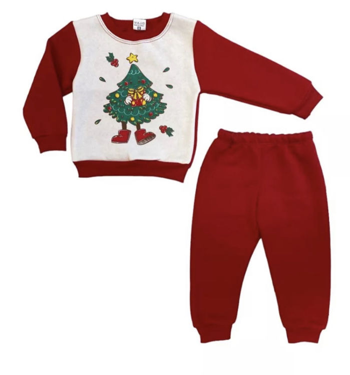 Picture of 23Y001 BOYS/GIRLS CHRISTMAS THERMAL FLEECY JOGGING TRACKSUIT